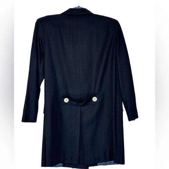 Valentino Miss V Vintage Double Breasted Navy Wool Blazer Dress| Size M - Picture 9 of 13